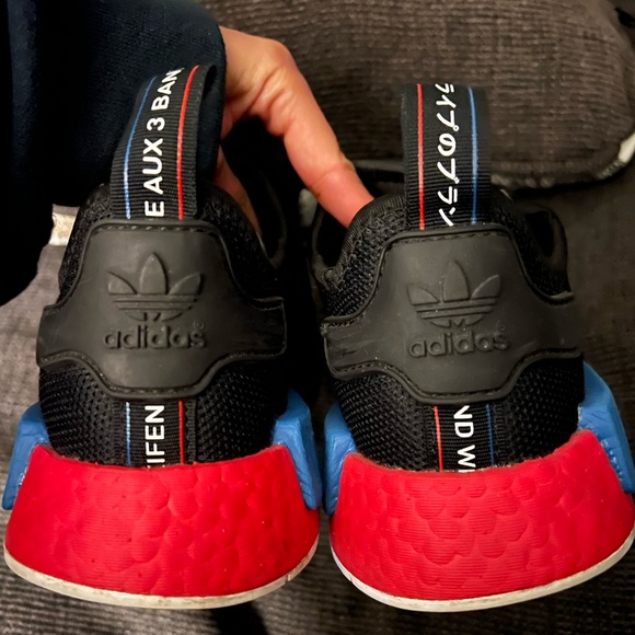Adidas NMD R1 Black Red Blue - Picture 4 of 5